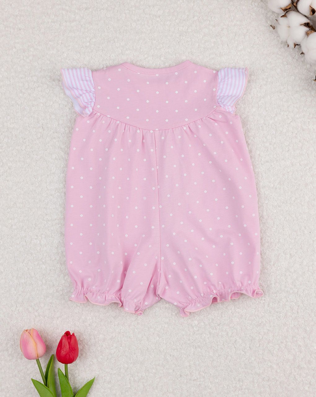 Pagliaccetto bimba rosa pois