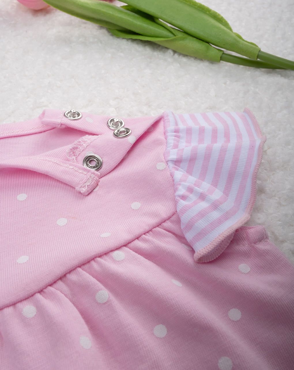 Pagliaccetto bimba rosa pois