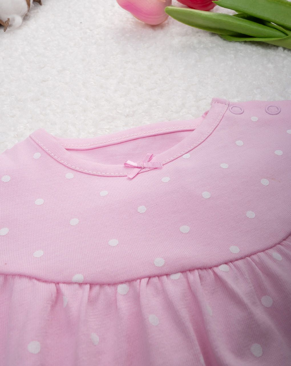 Pagliaccetto bimba rosa pois