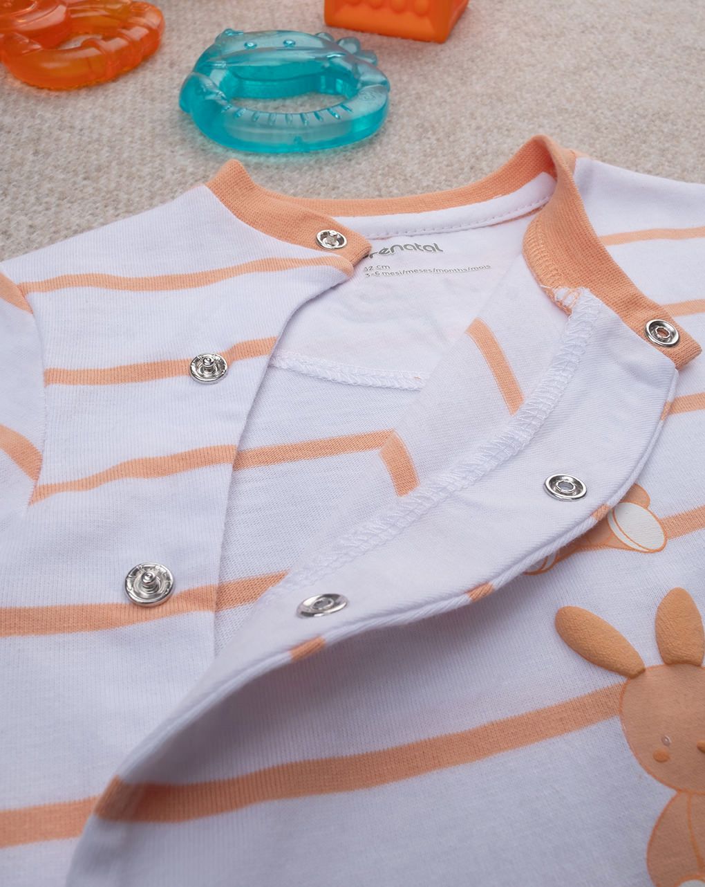 Tutina arancione unisex baby smile