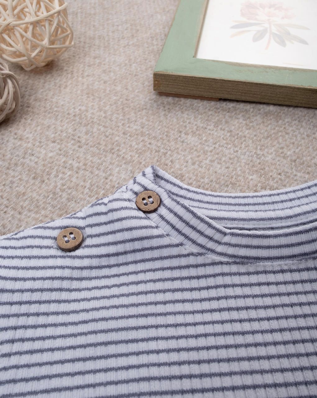 T-shirt bimbo righe blu