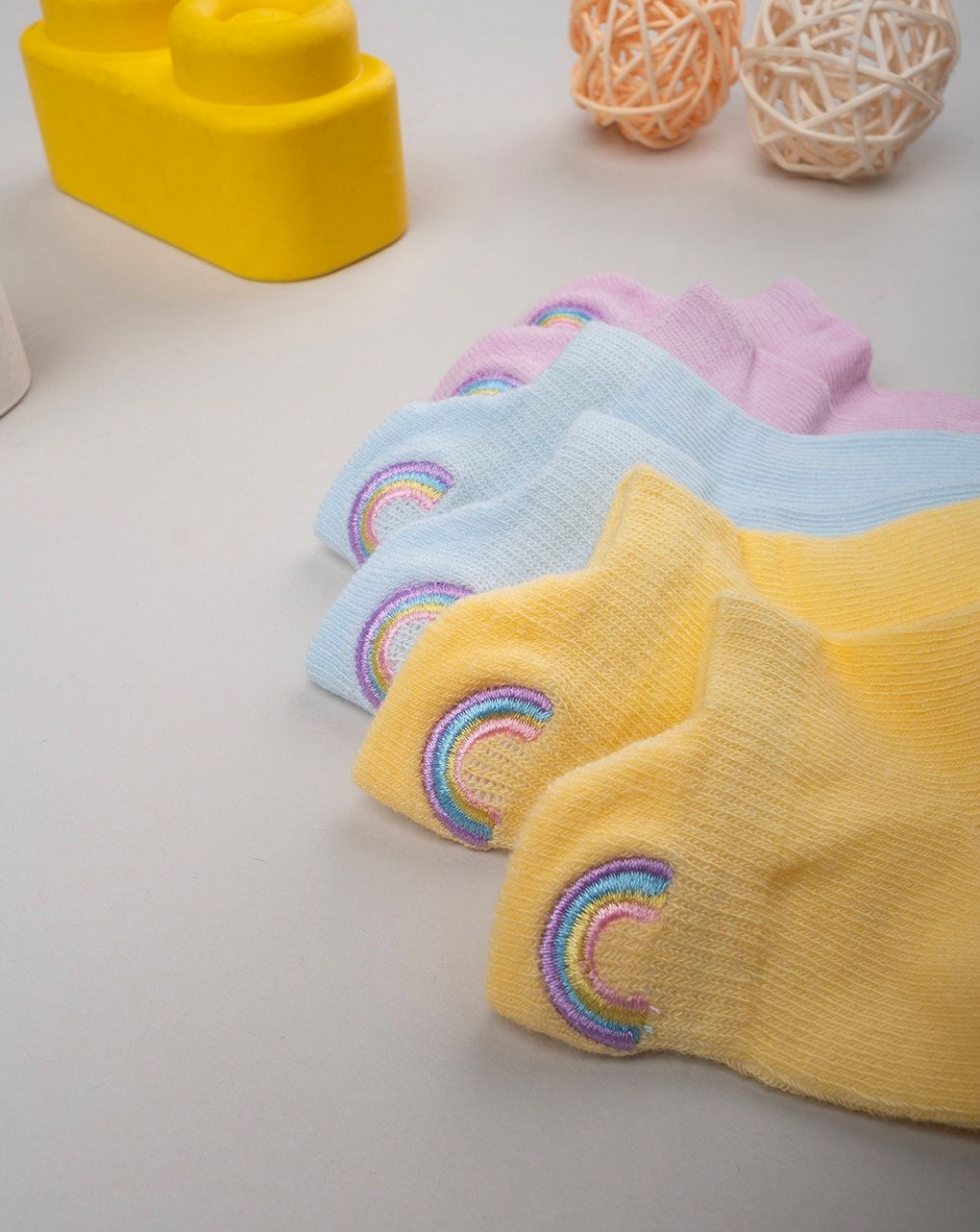 Pack 5 calze colorate bimba arcobaleno