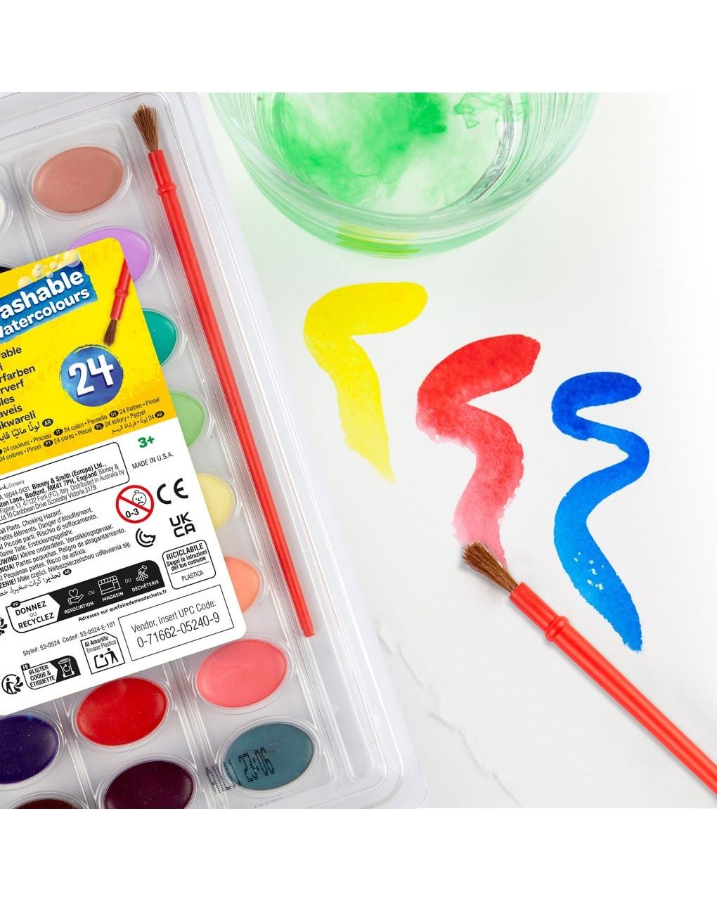 24 acquerelli lavabilissimi - 3+ - crayola