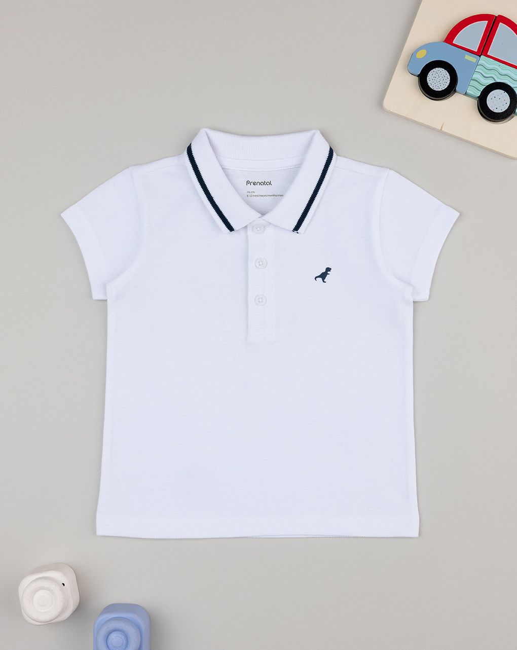 Polo bimbo bianca maniche corte