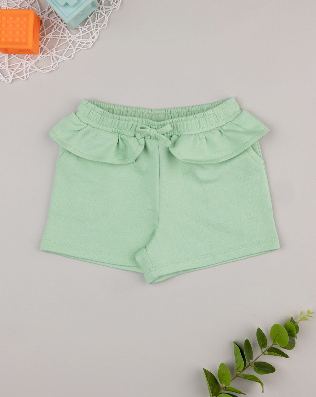 Shorts bimba verde chiaro