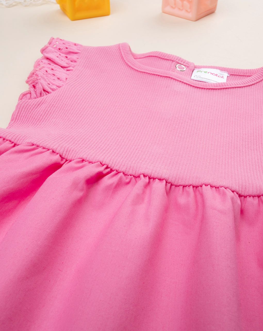 Abito mare bimba rosa con frill