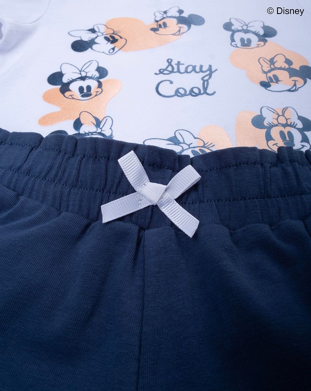 Completo bimba bianco/blu minnie