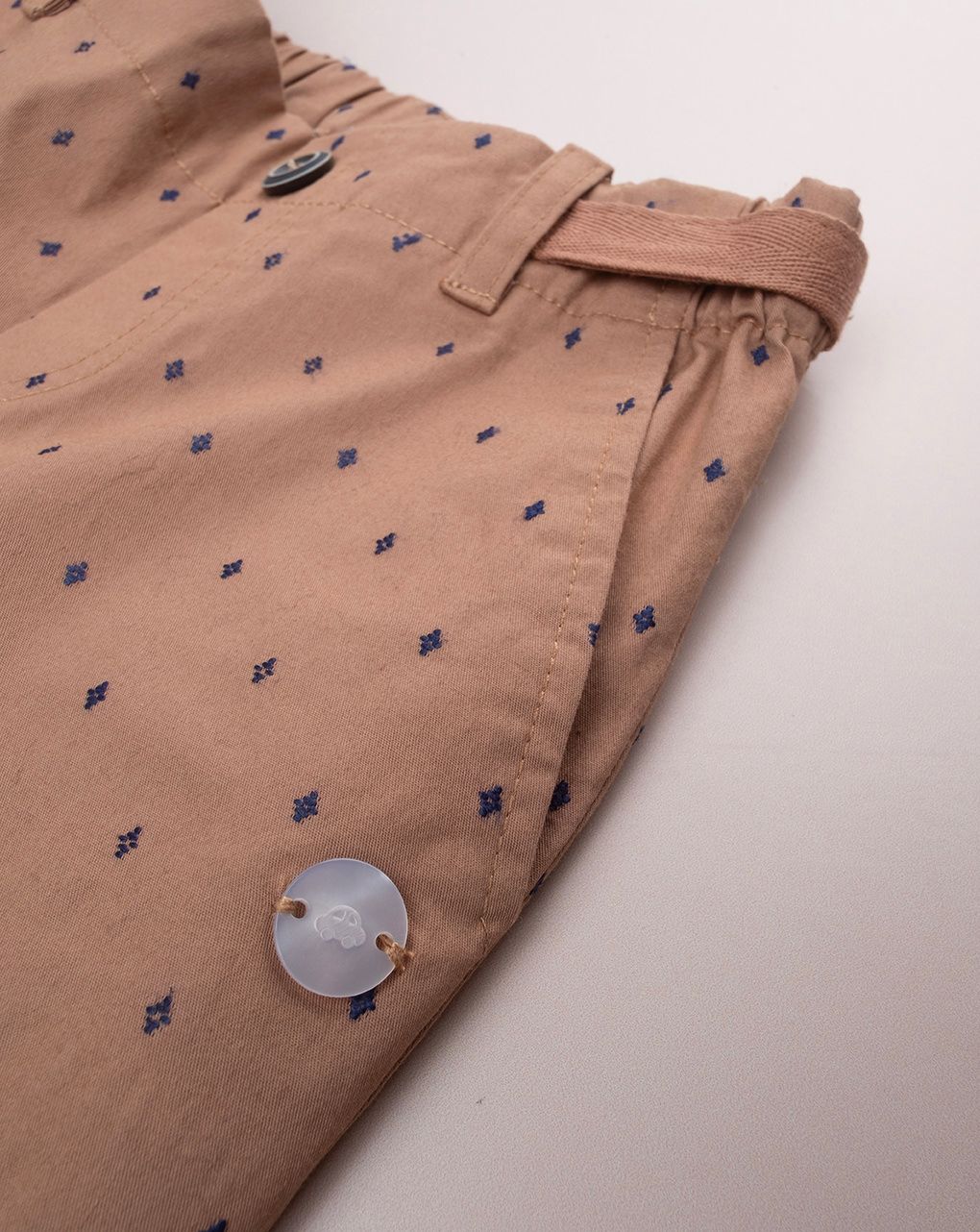 Pantalone premium marrone bimbo con allover