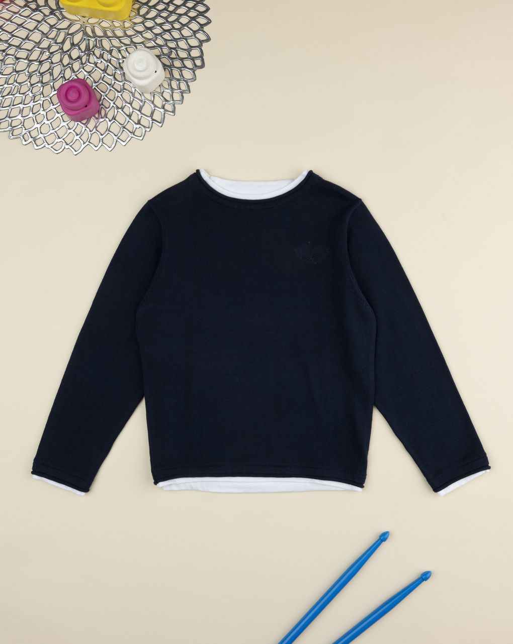Maglia elegant tricot bambino blu