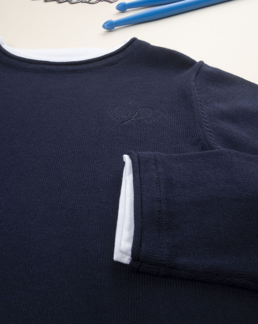 Maglia elegant tricot bambino blu