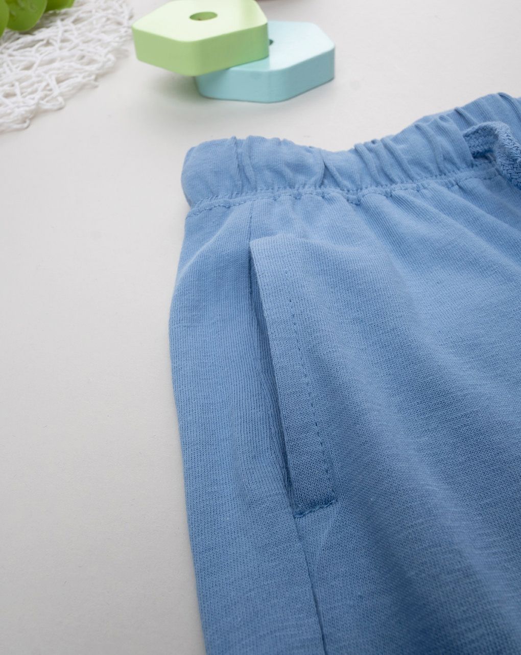 Bermuda bambino blu felpa leggera