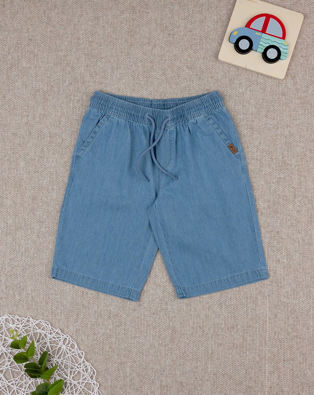 Short bimbo denim chiaro