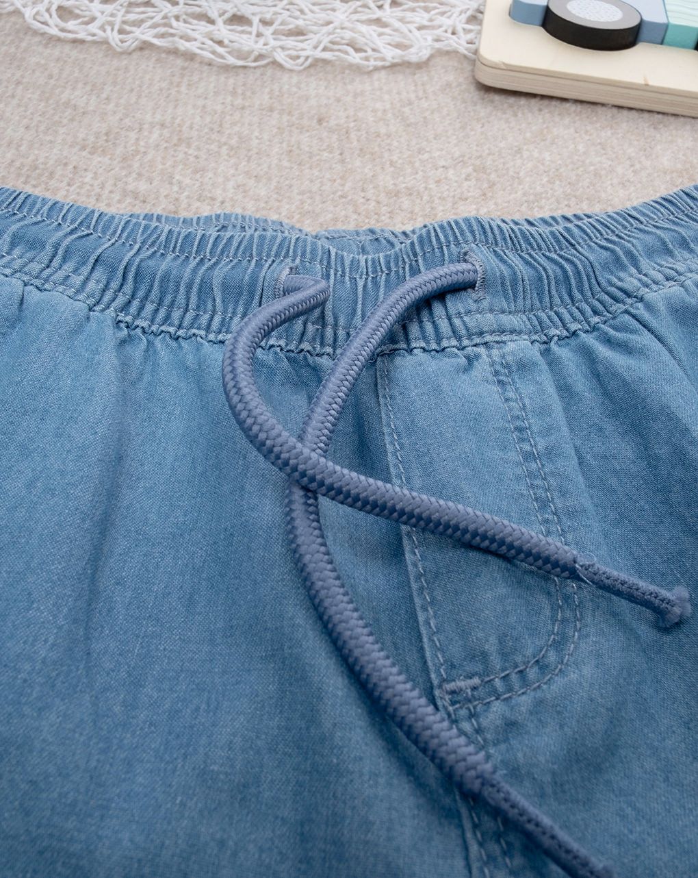Short bimbo denim chiaro