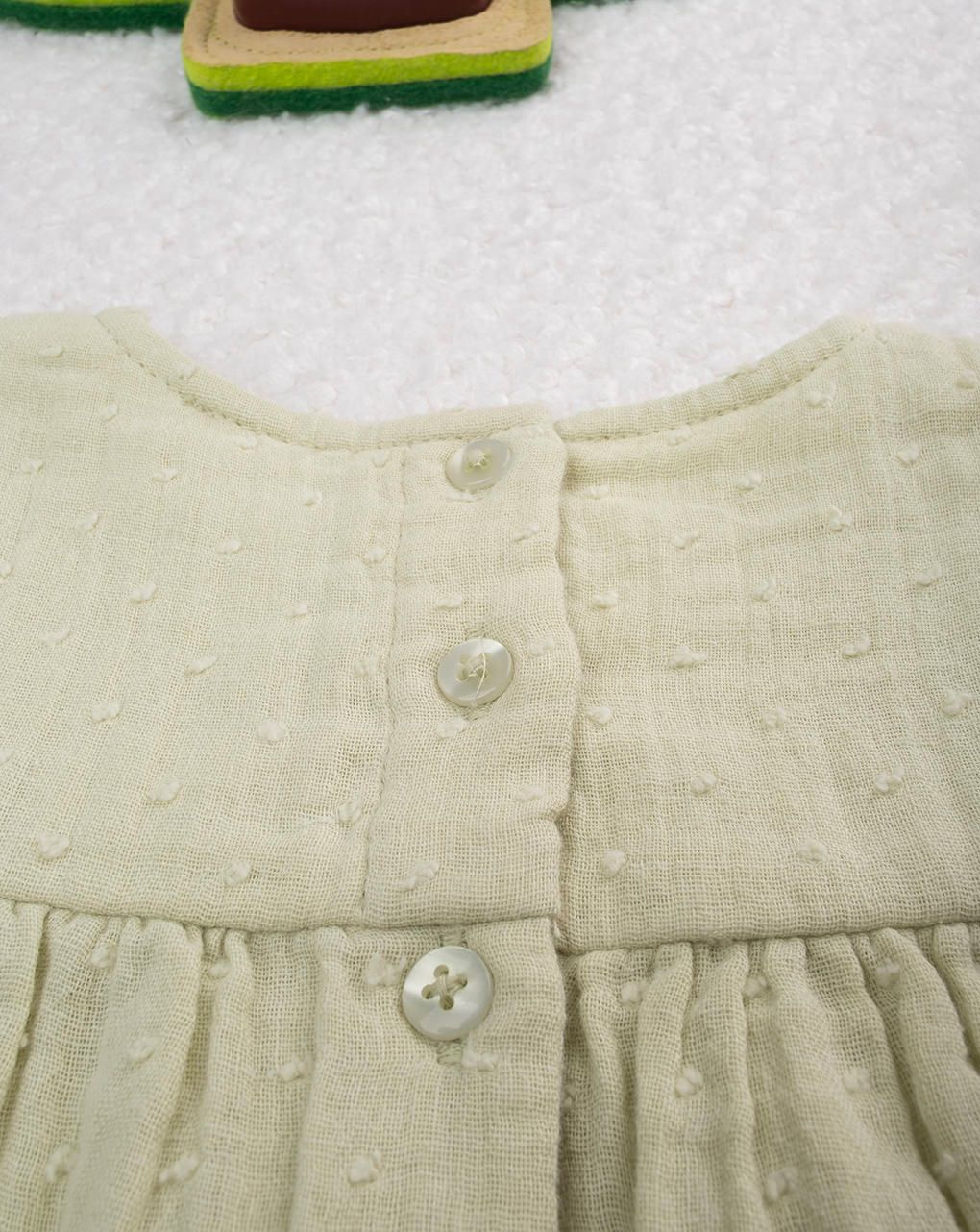 Abito bimba verde con frill