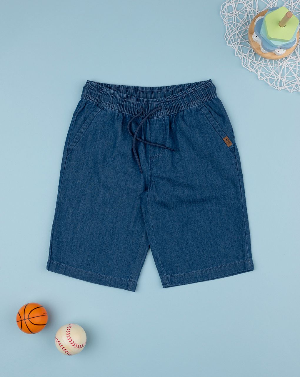 Short bimbo denim scuro