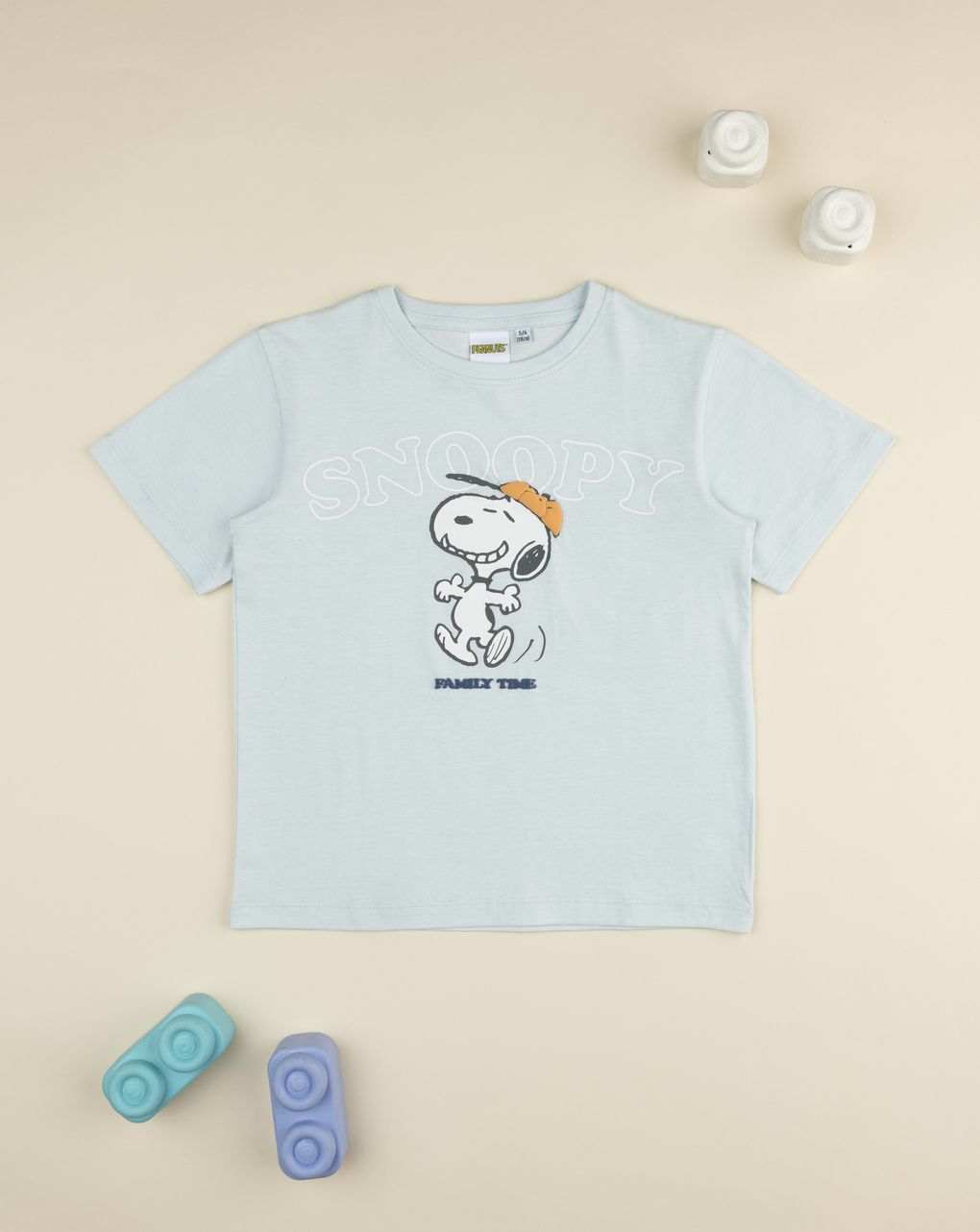T-shirt azzurra bambino snoopy