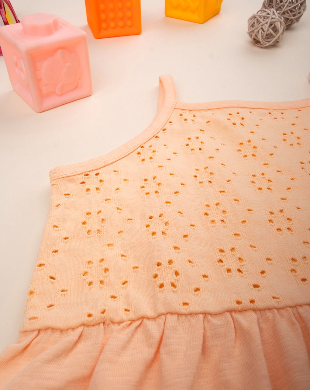 Abito bimba arancione sangallo