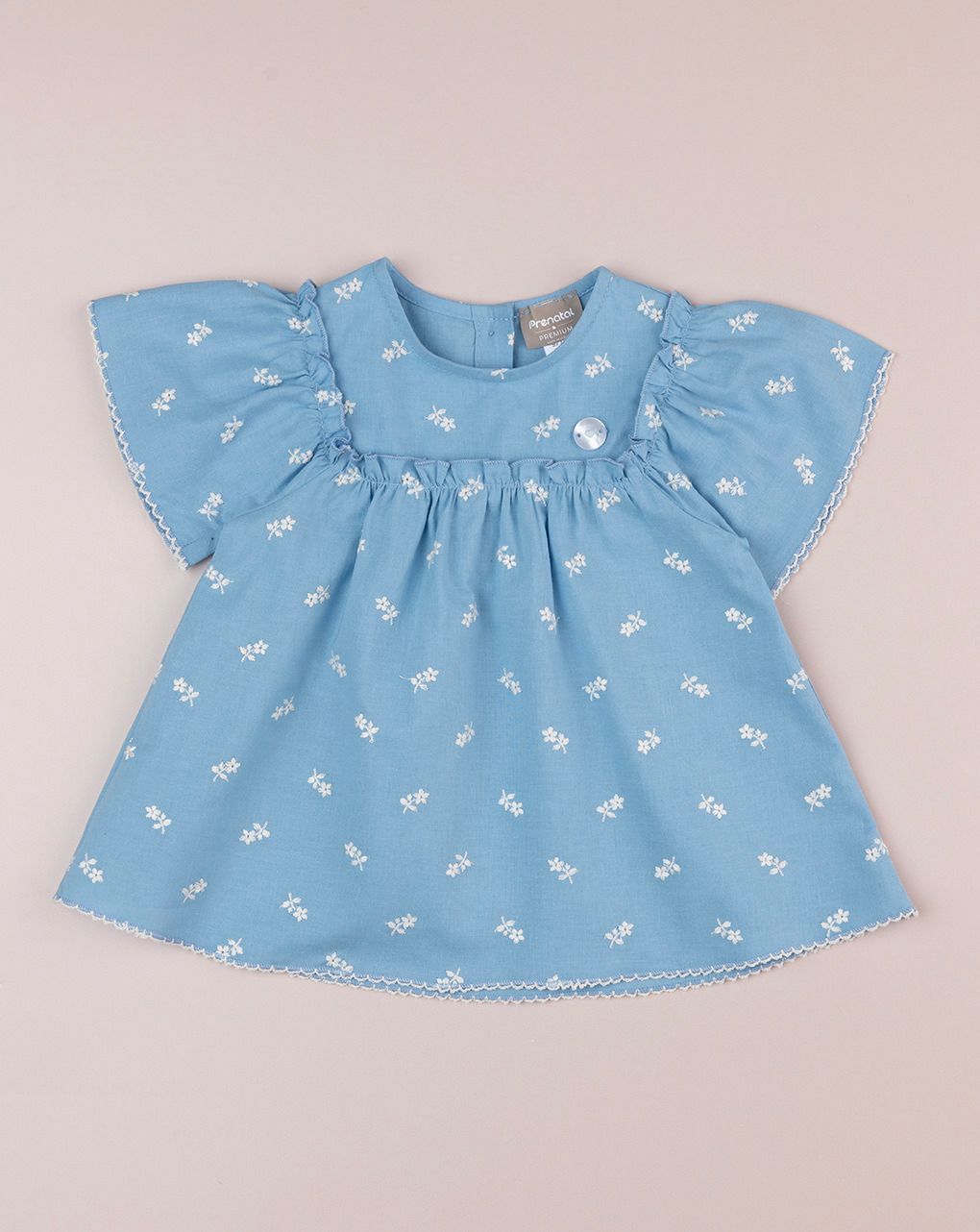 Camicia premium azzurra bimba con allover