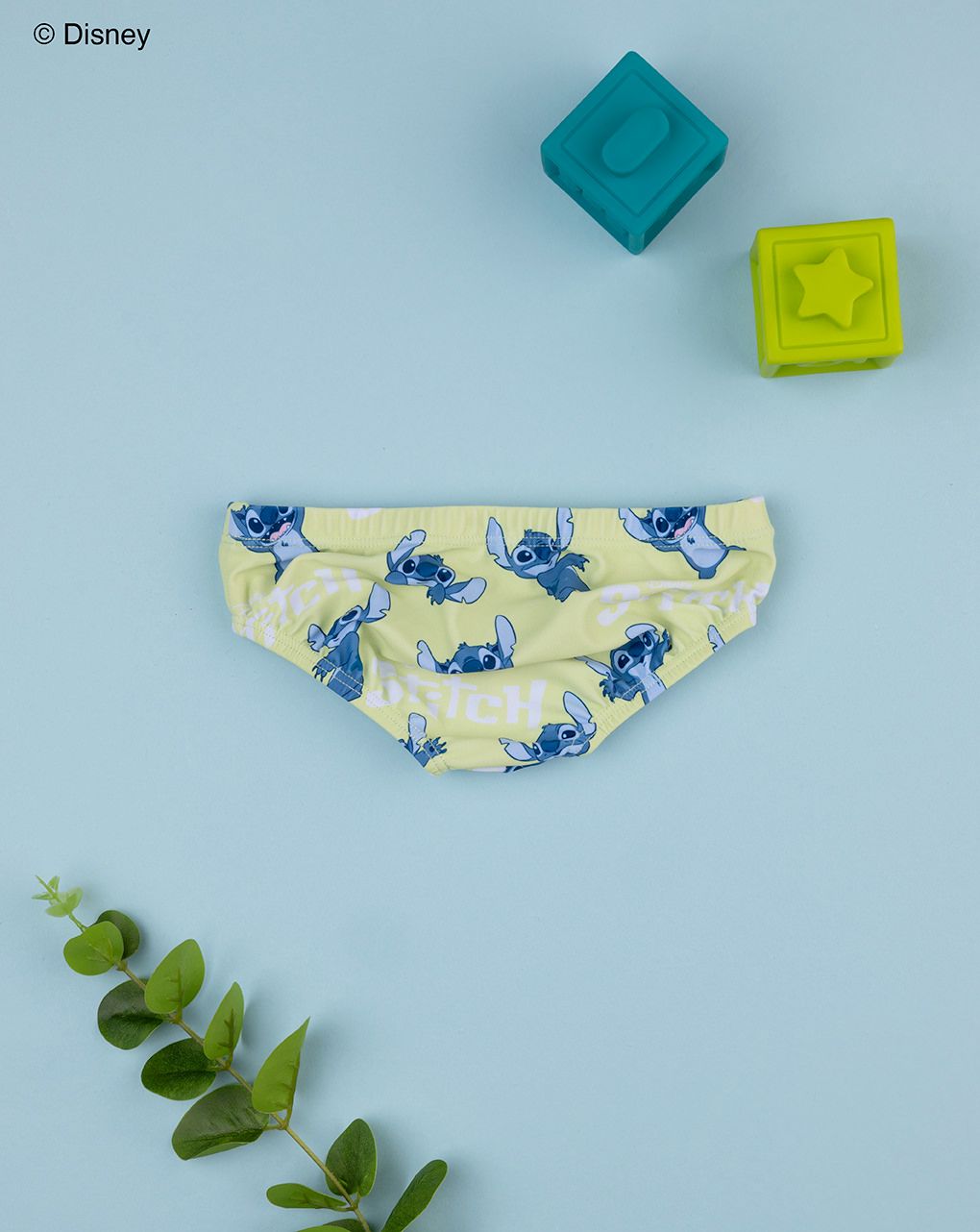 Slip bimbo giallo stitch