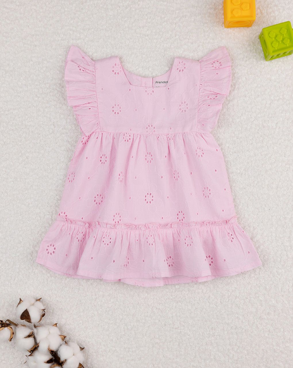 Abito bimba sangallo rosa chiaro