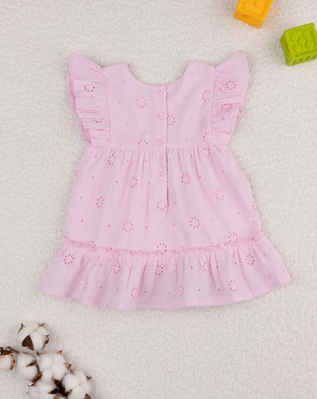 Abito bimba sangallo rosa chiaro