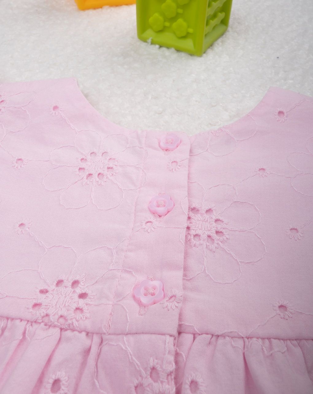 Abito bimba sangallo rosa chiaro