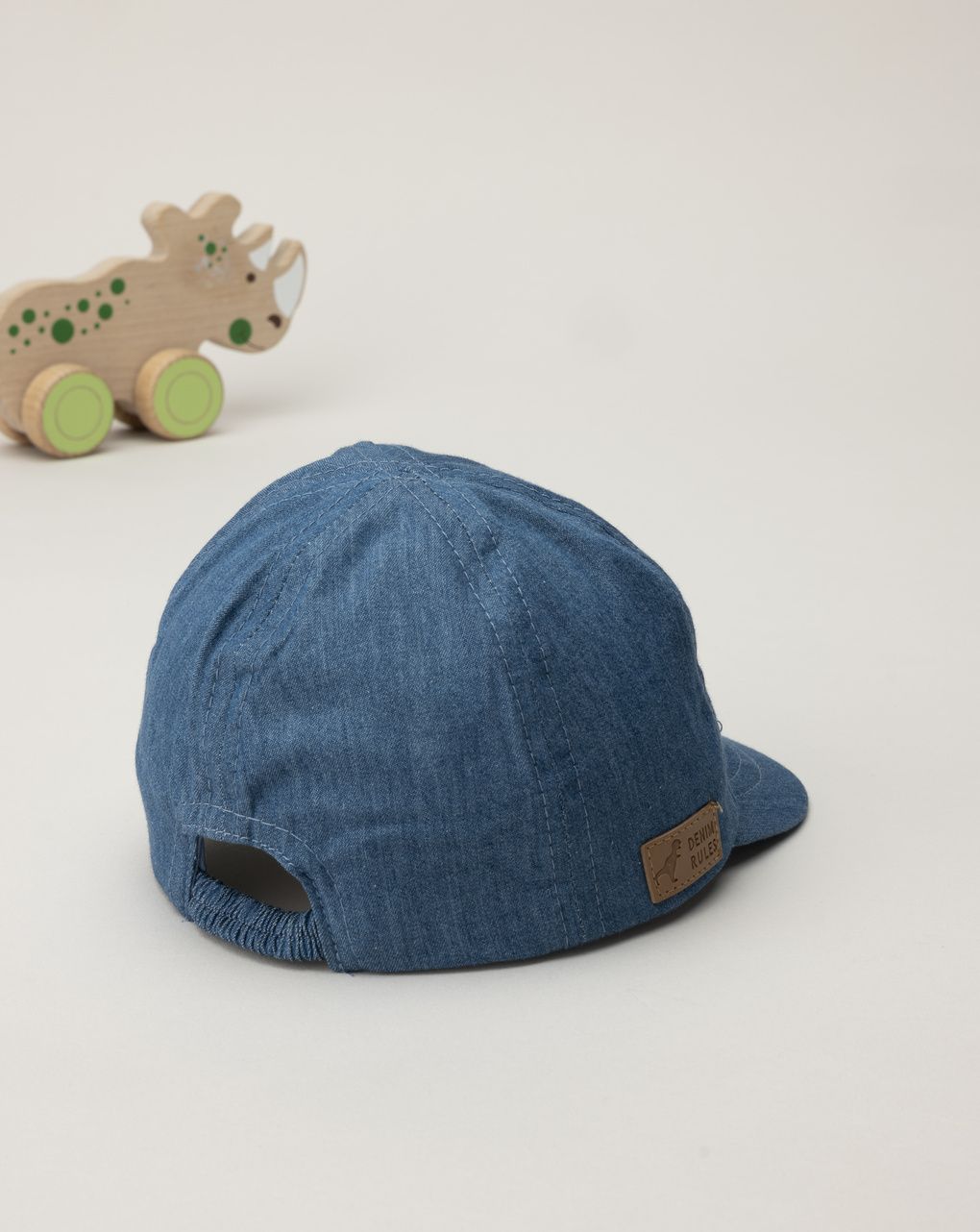 Cappello denim con visiera bimbo