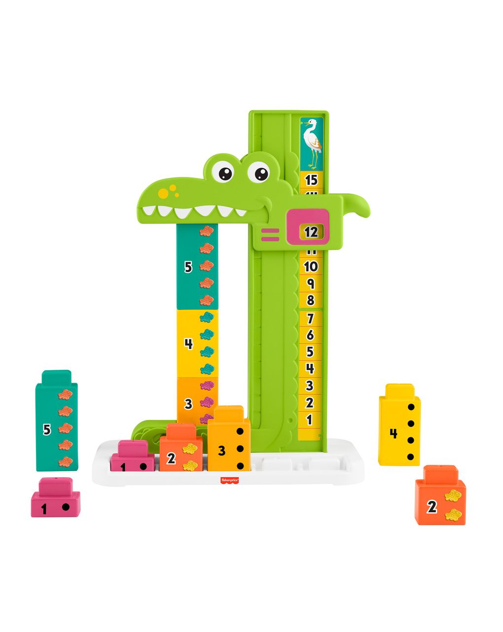 Coccodrillo conta e somma - set educativo con 10 blocchi impilabili - 3+ - fisher price