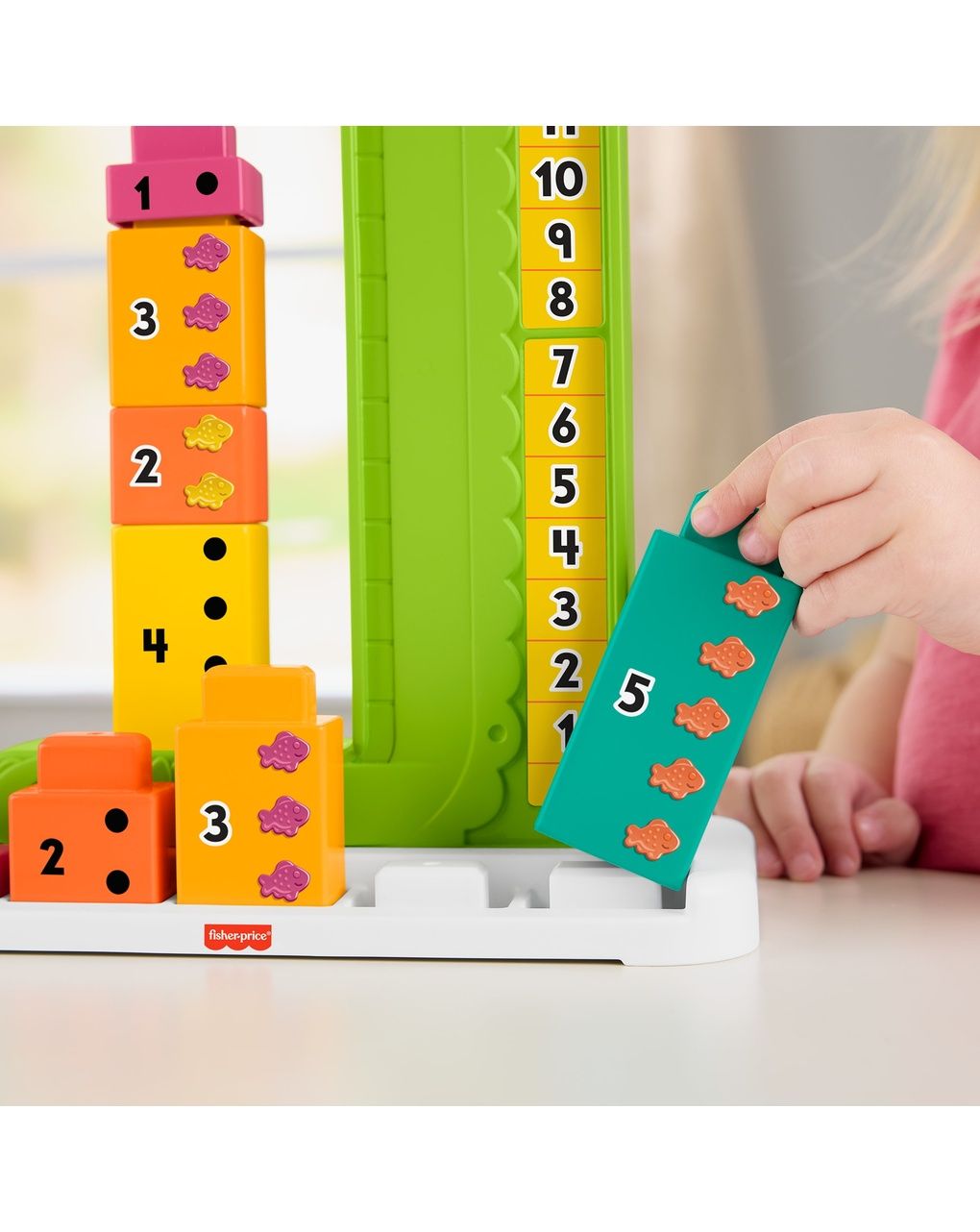Coccodrillo conta e somma - set educativo con 10 blocchi impilabili - 3+ - fisher price