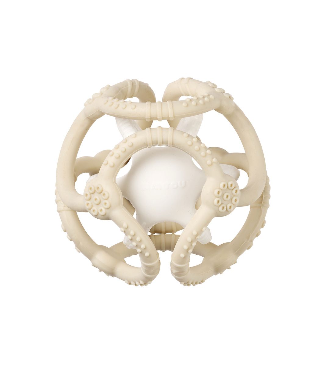 Set 2 palline in silicone bianco e argilla - 0+ - nattou