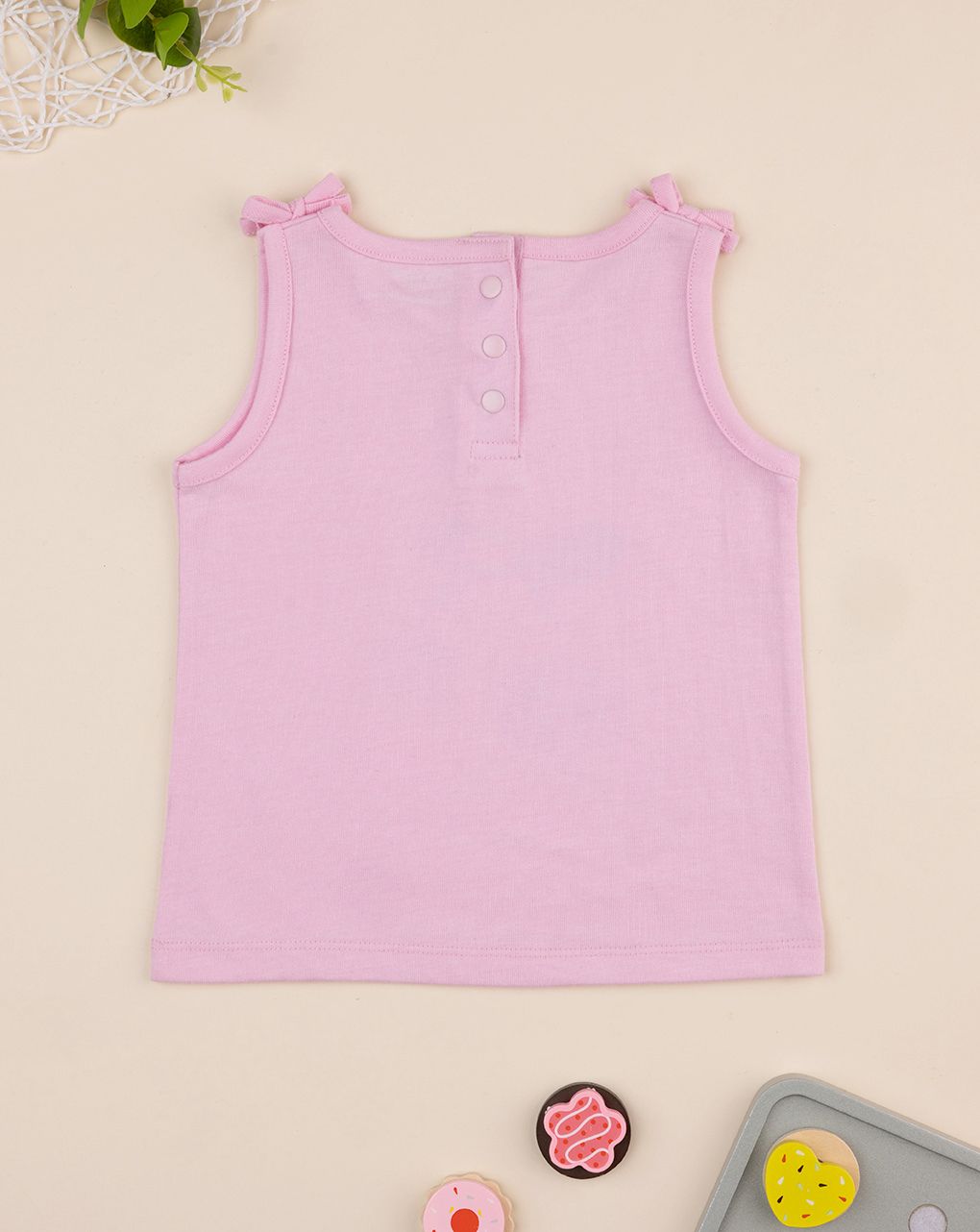 Canotta bimba rosa ciliegie