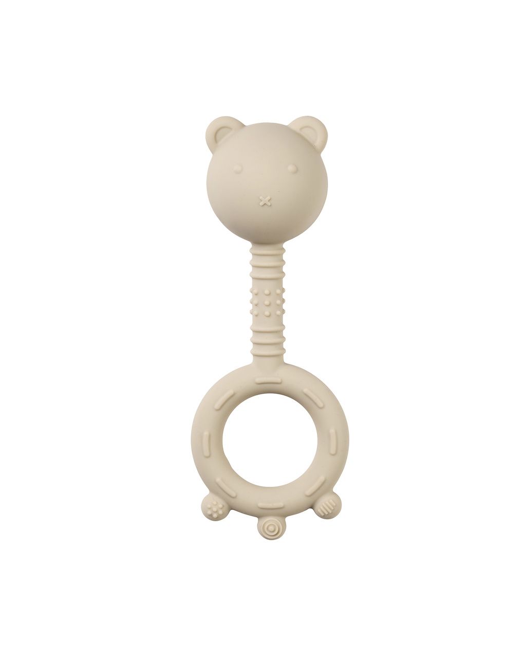 Sonaglio in silicone 
orso argilla  - 0+ - nattou