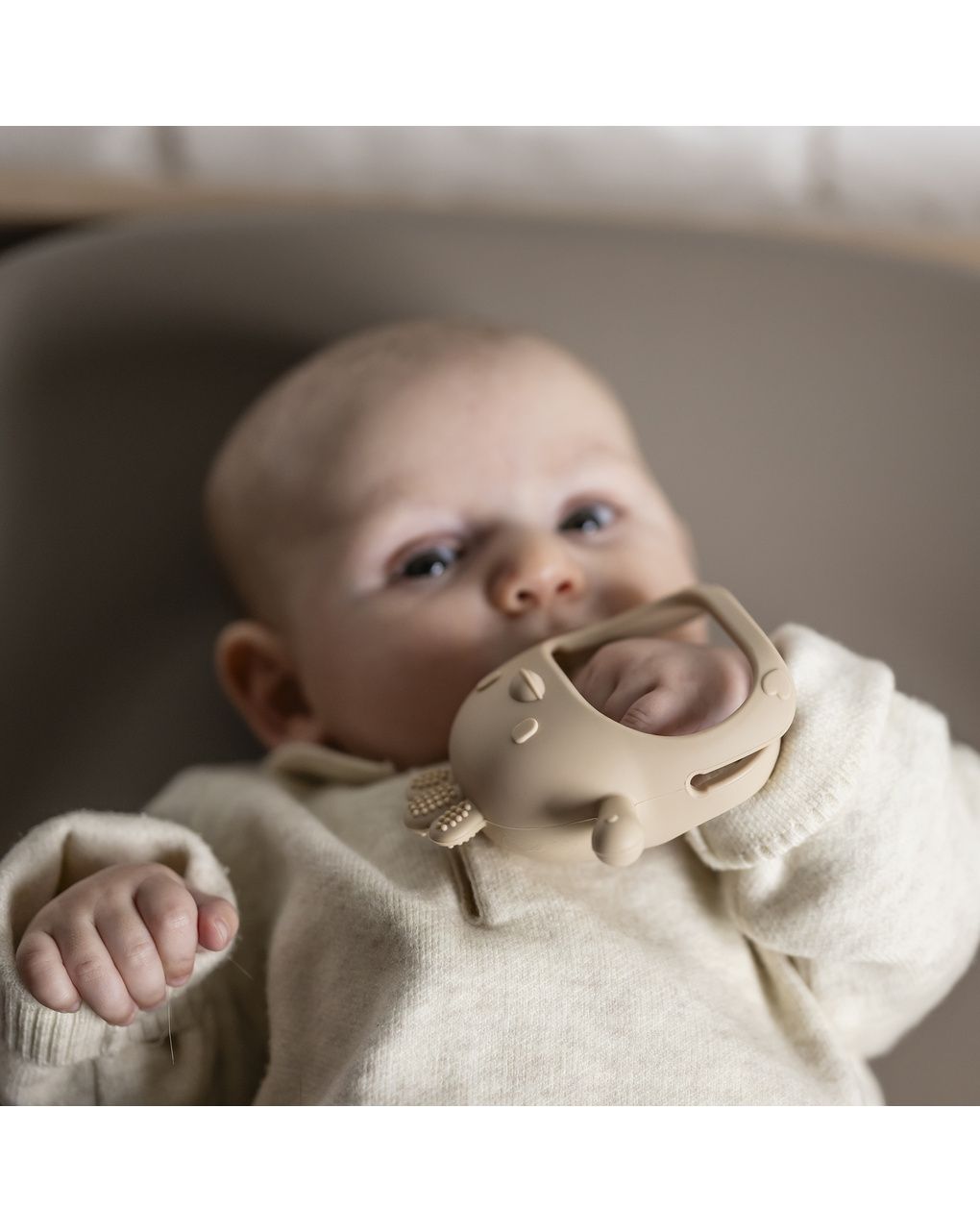 Guantino beige silicone dentizione - 0+ - nattou