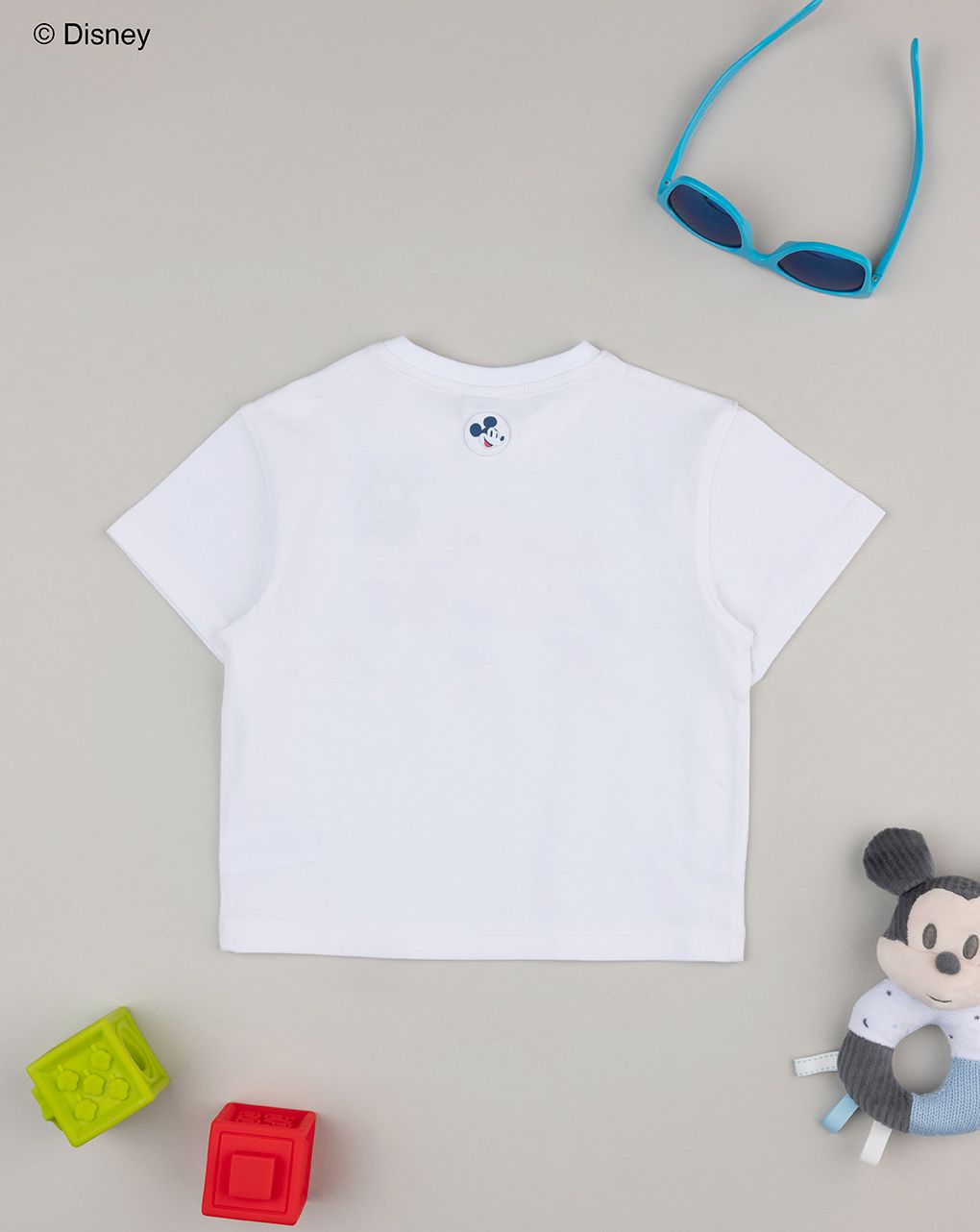T-shirt bimbo mickey mouse bianca