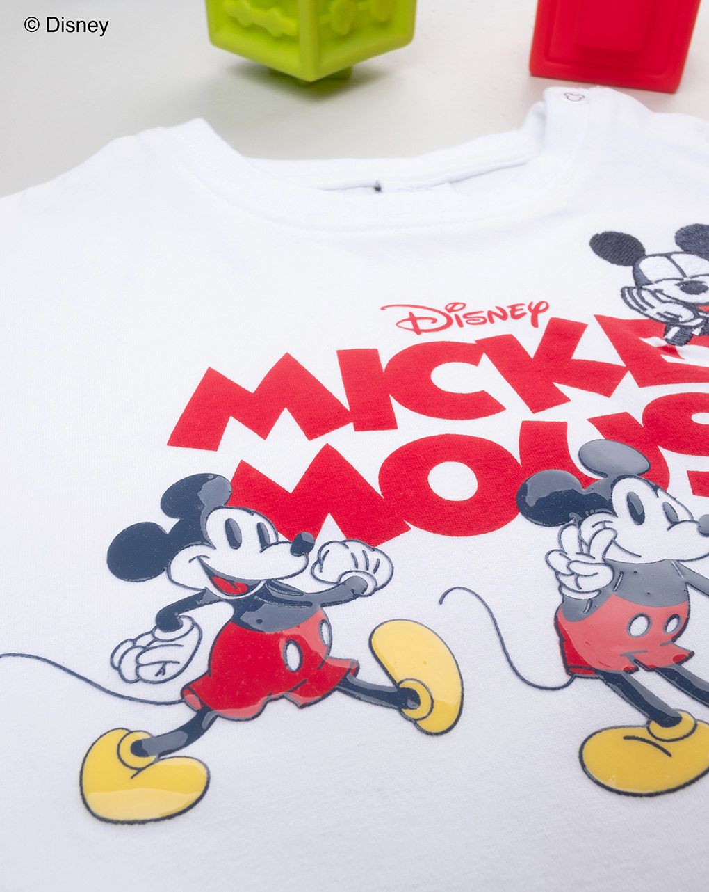 T-shirt bimbo mickey mouse bianca