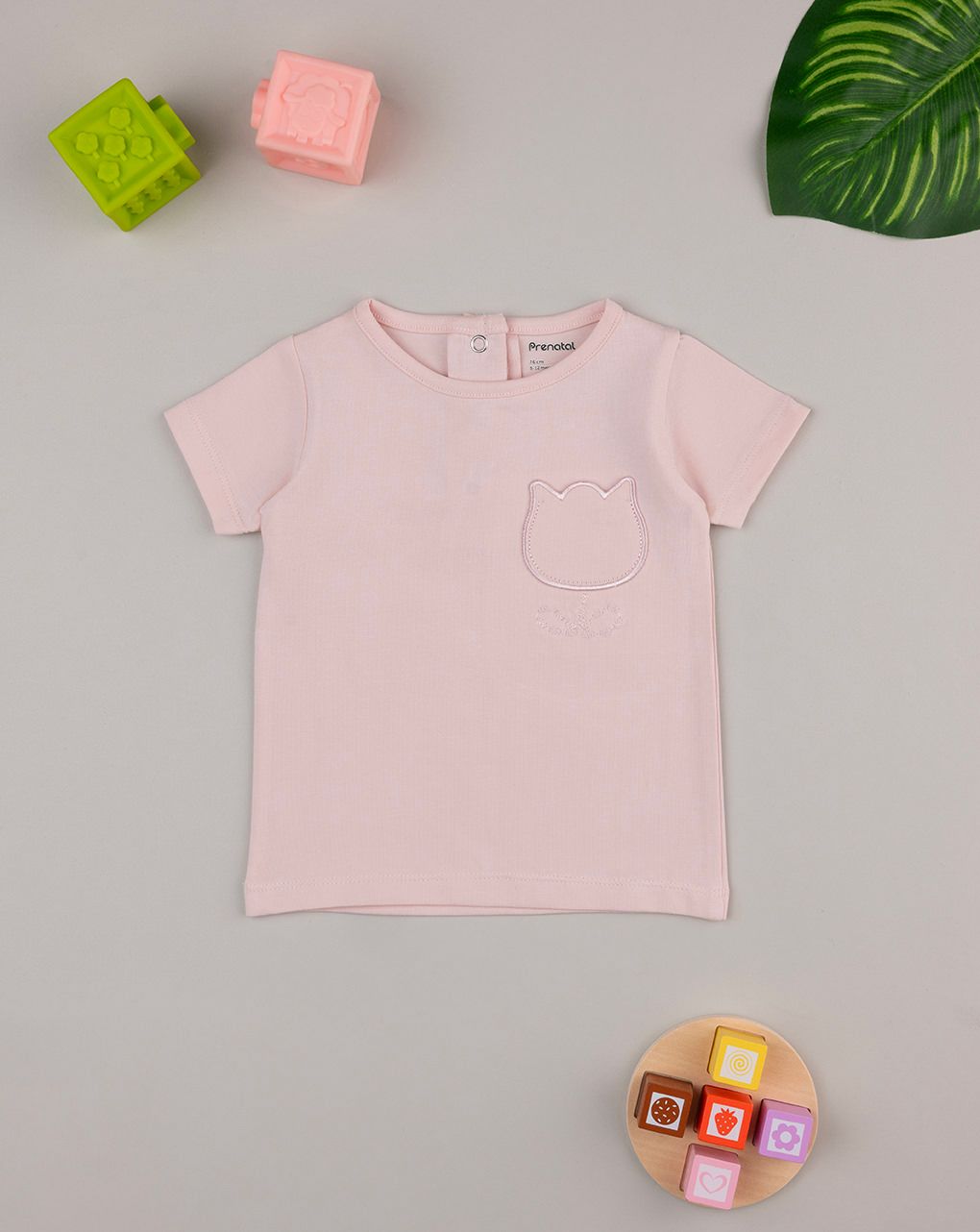 T-shirt bimba rosa ricamo