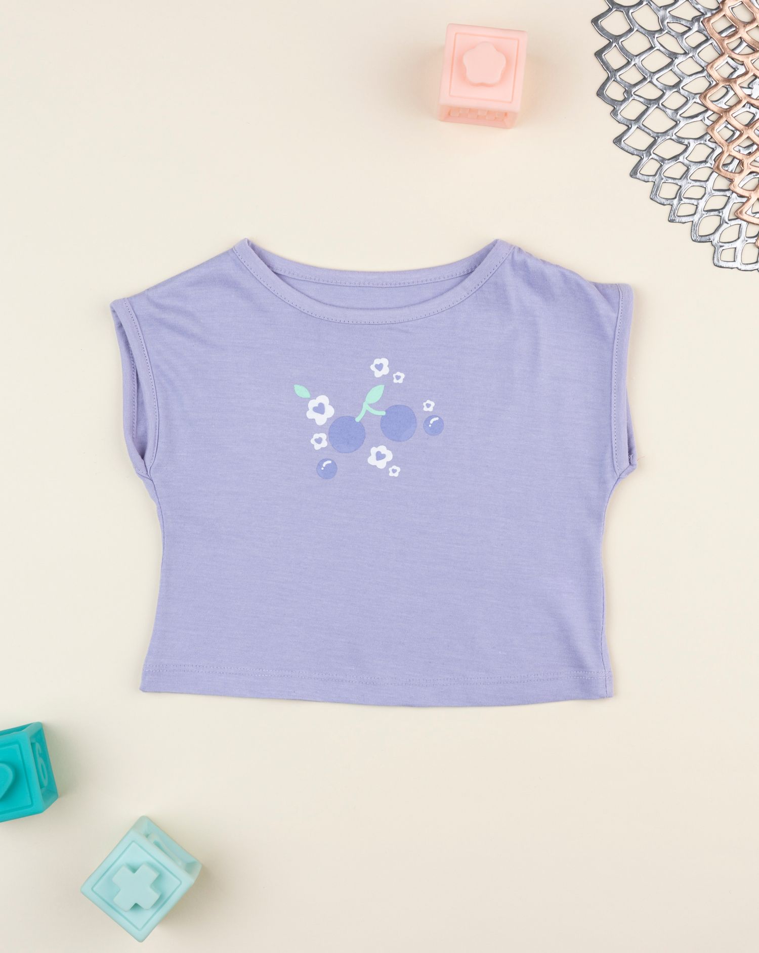 T-shirt bimba lilla big size