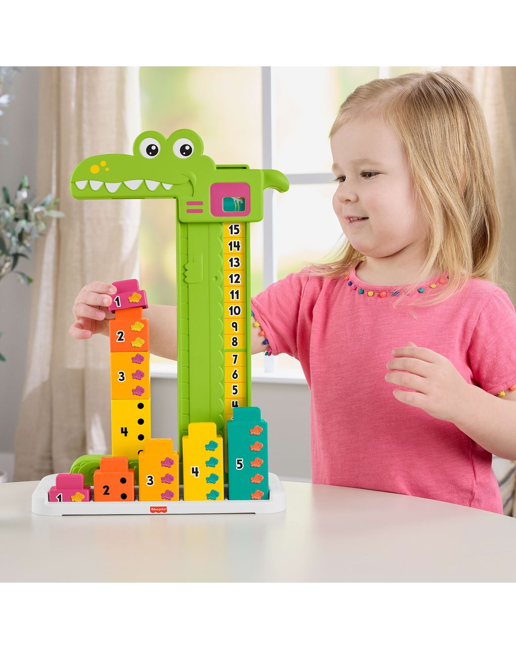 Coccodrillo conta e somma - set educativo con 10 blocchi impilabili - 3+ - fisher price