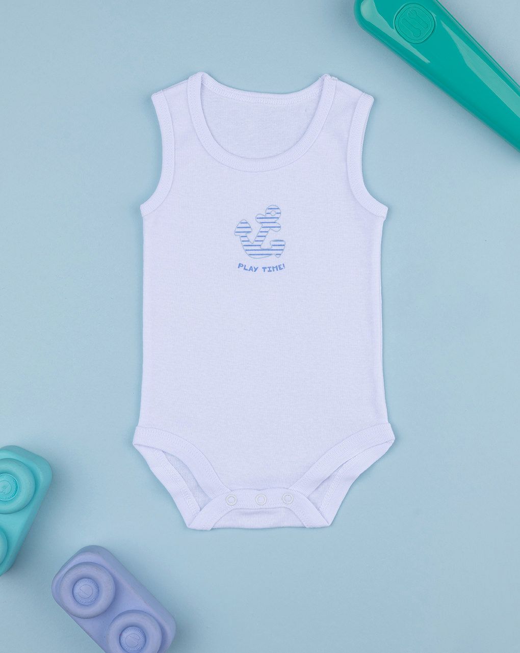 Body bimbo costina bianco ancora