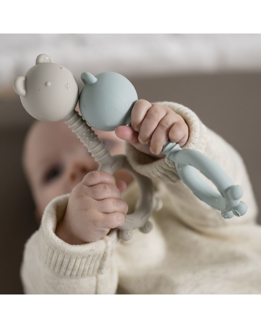 Sonaglio in silicone 
orso verde  - 0+ - nattou