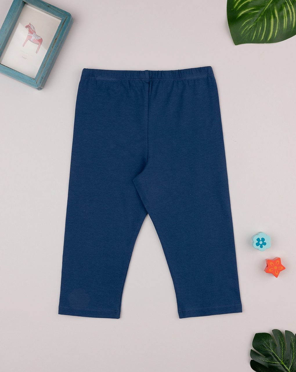 Leggings estivi bambina blu