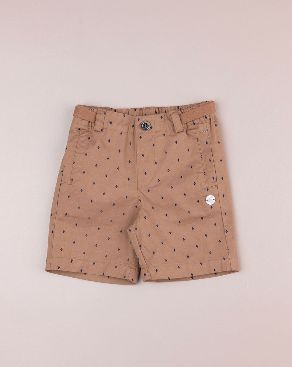 Shorts premium marrone bimbo con allover