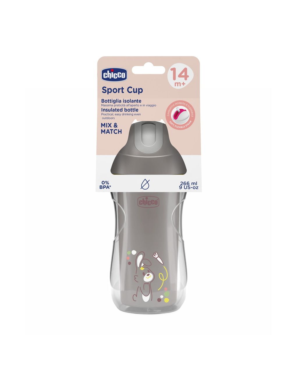 Tazza sport 14m+ grigia - chicco