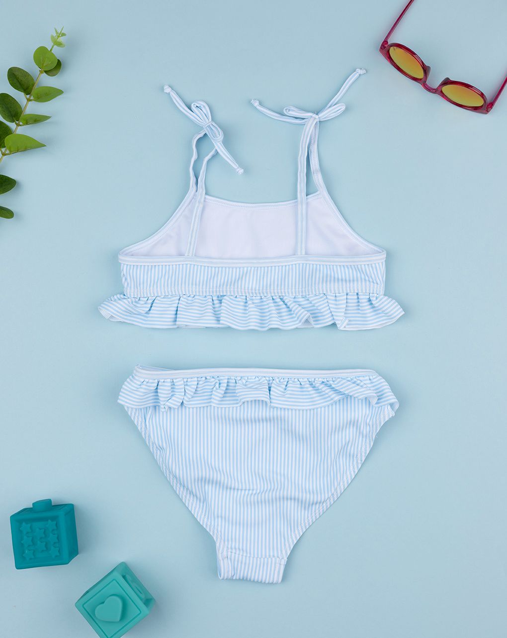 Bikini bimba righe azzurre