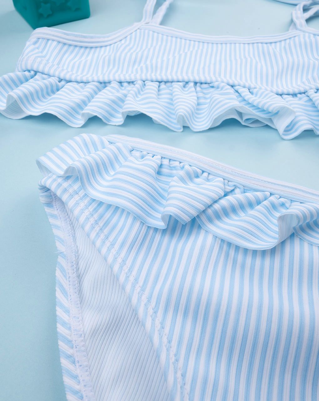 Bikini bimba righe azzurre