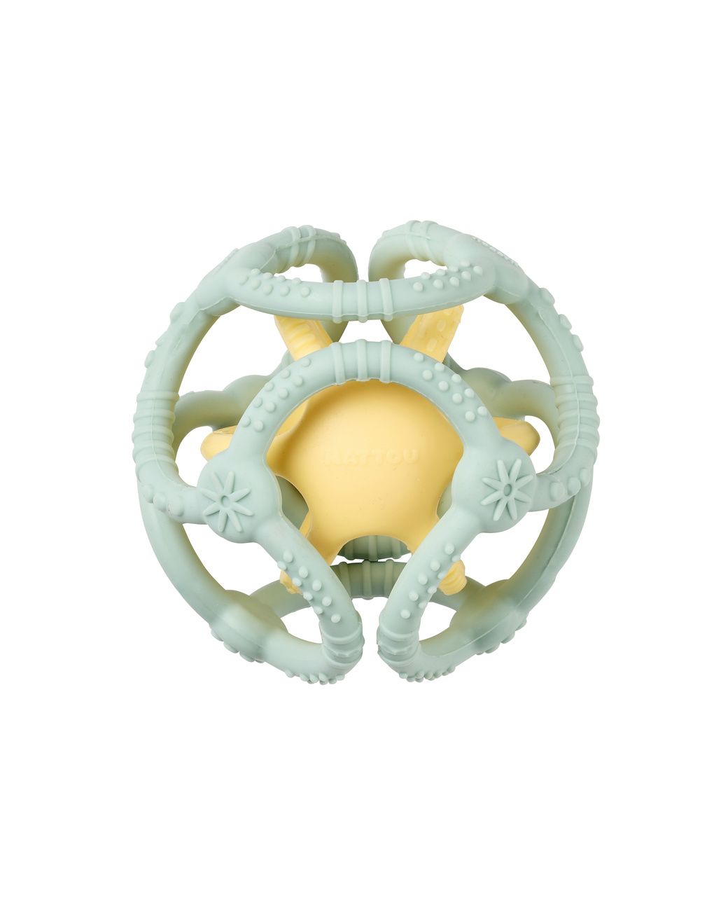 Set 2 palline in silicone verde e giallo - 0+ - nattou