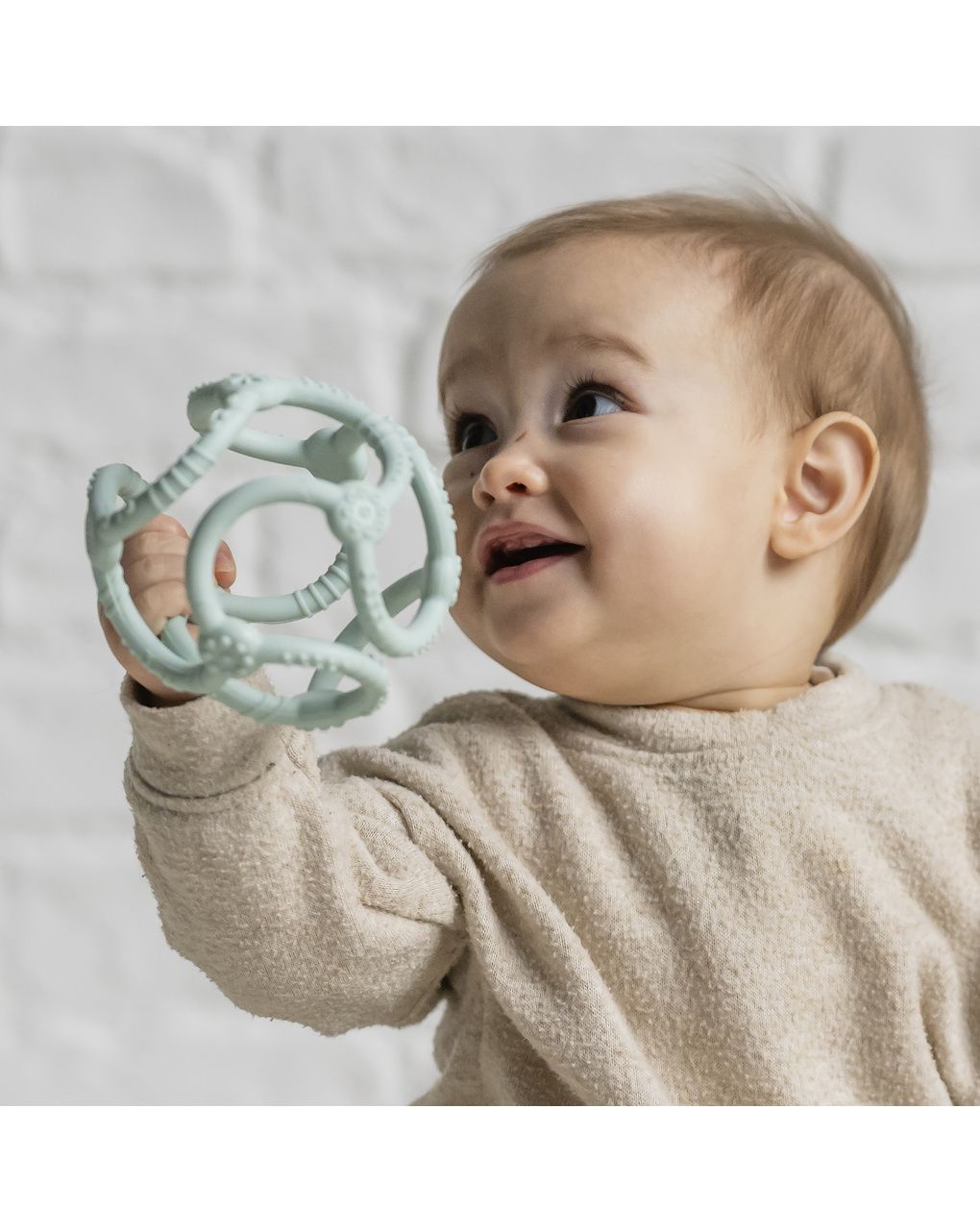 Set 2 palline in silicone verde e giallo - 0+ - nattou