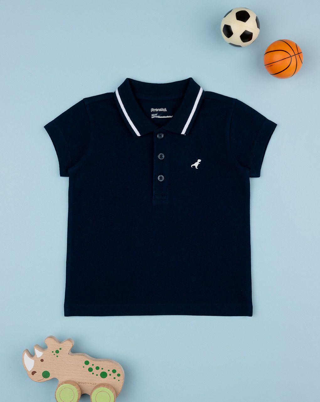 Polo bimbo blu maniche corte