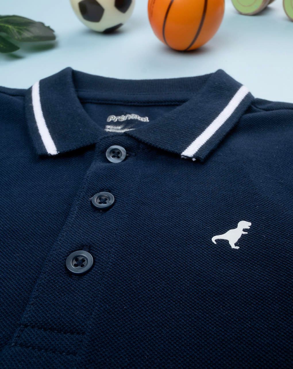 Polo bimbo blu maniche corte