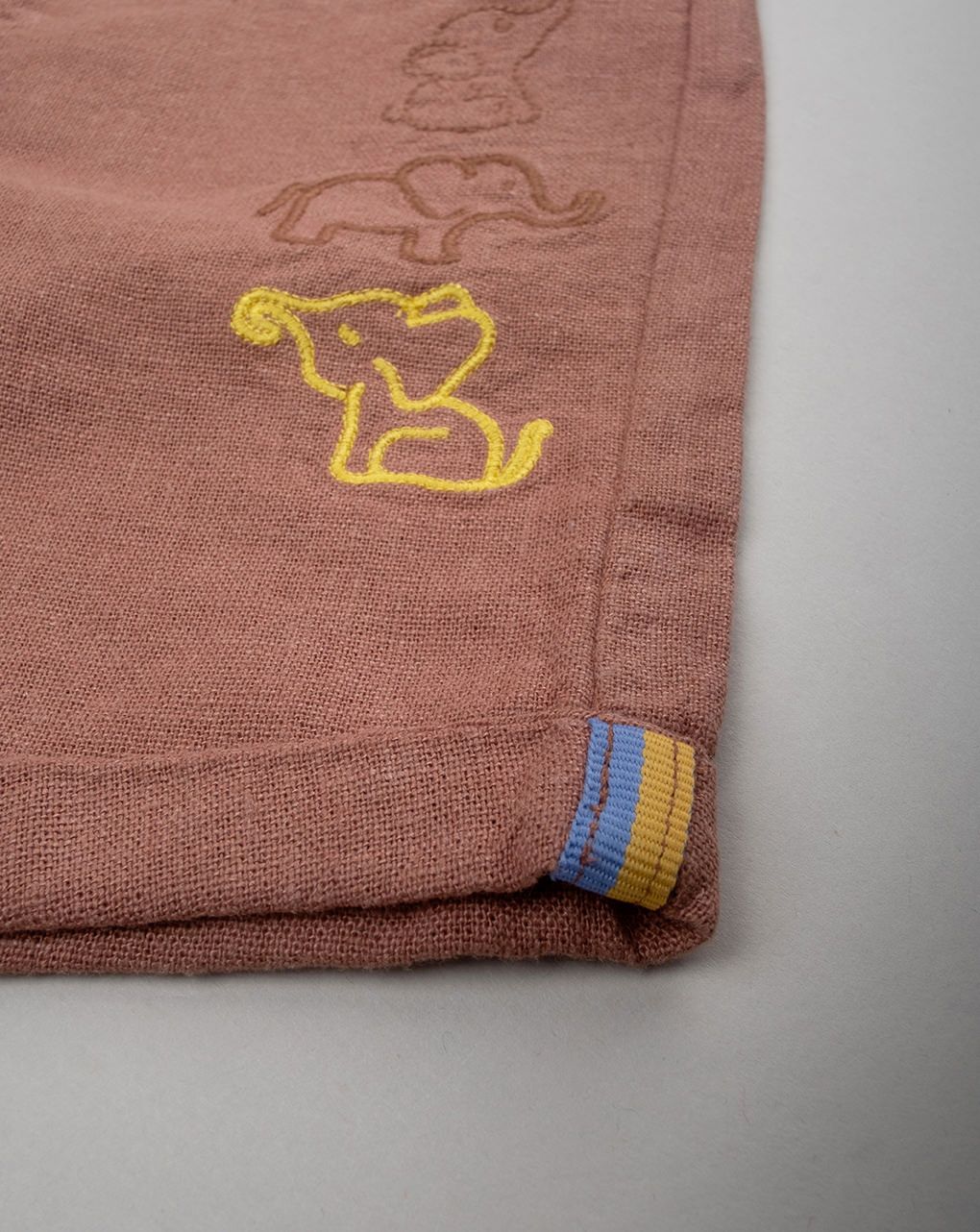 Salopette bimbo lino marrone